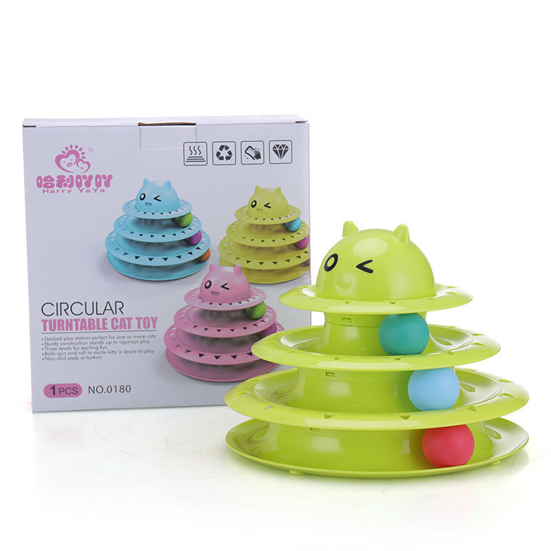 Color Cat Toy Cat Toy Three-layer Round